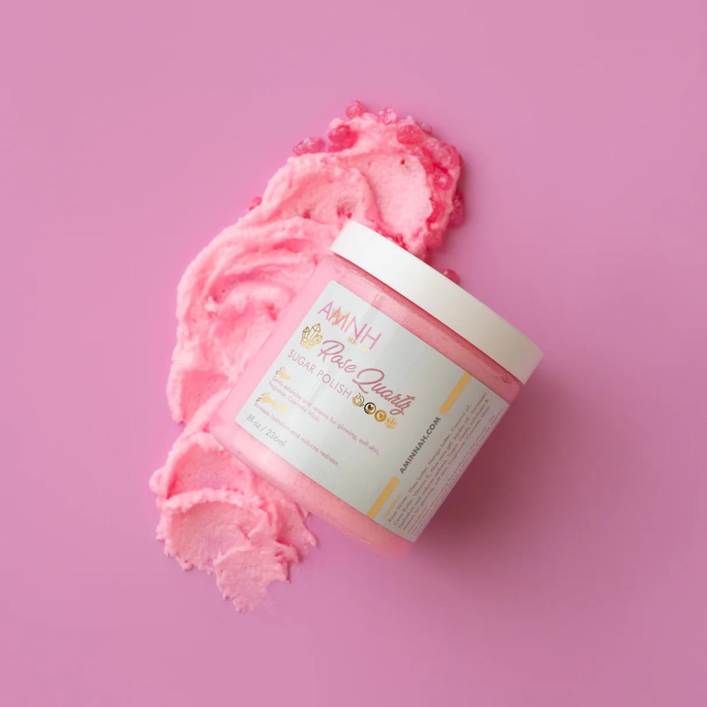 Aminnah Rose Quartz Sugar Scrub‎